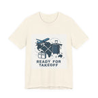 Travel Graphic Tee — "Ready For Takeoff" Plane & Luggage T-Shirt