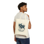 Ready for Takeoff Travel Tote Bag — Canvas Airport Luggage & Plane Graphic