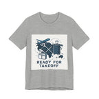 Travel Graphic Tee — "Ready For Takeoff" Plane & Luggage T-Shirt