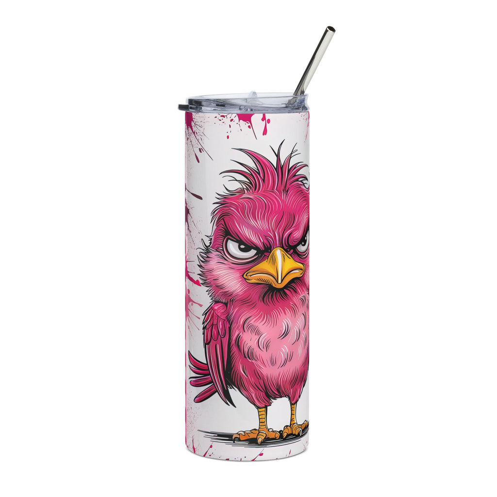 Pink Angry Bird Stainless Steel Travel Cup (I’m Not Bossy I Am Dangerously Pushing)