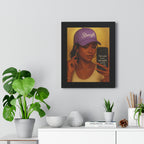 Strength Hat Portrait Framed Poster — Inspirational Scripture Wall Art (Psalm 28)