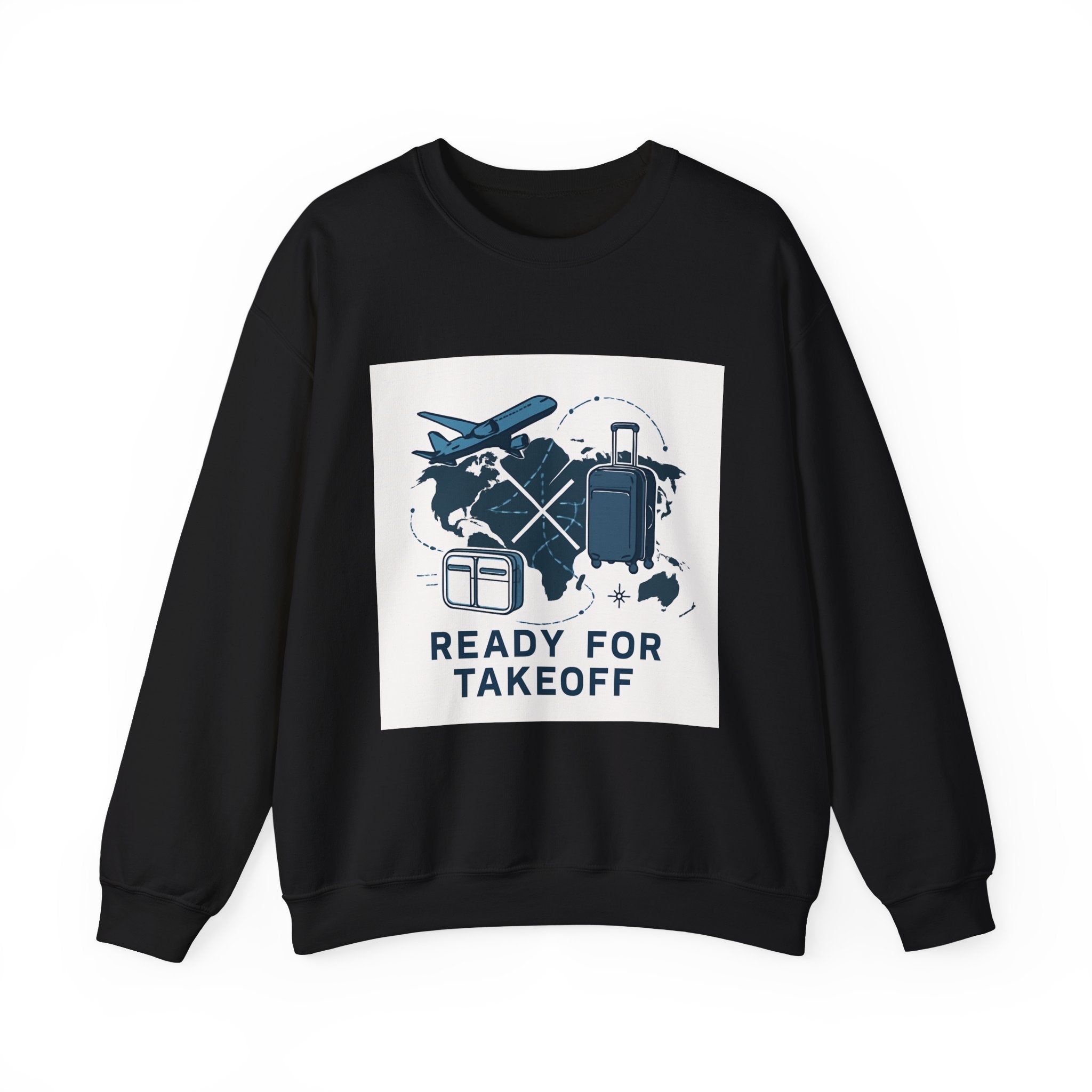 Travel Sweatshirt – "Ready for Takeoff" Crewneck for Travelers