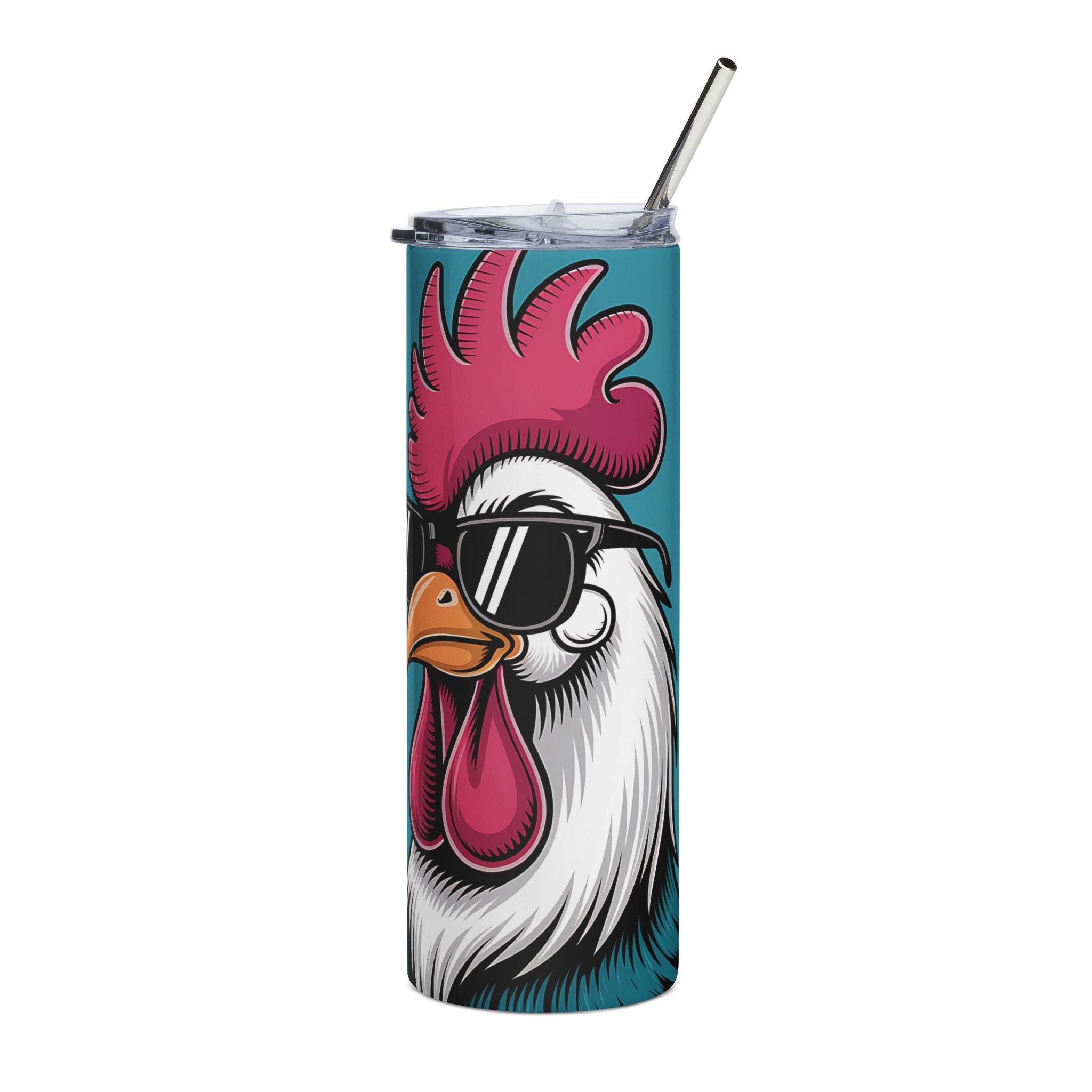 "Rise and Shine, It's Chicken Time" Rooster Travel Cup