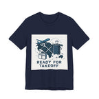 Travel Graphic Tee — "Ready For Takeoff" Plane & Luggage T-Shirt