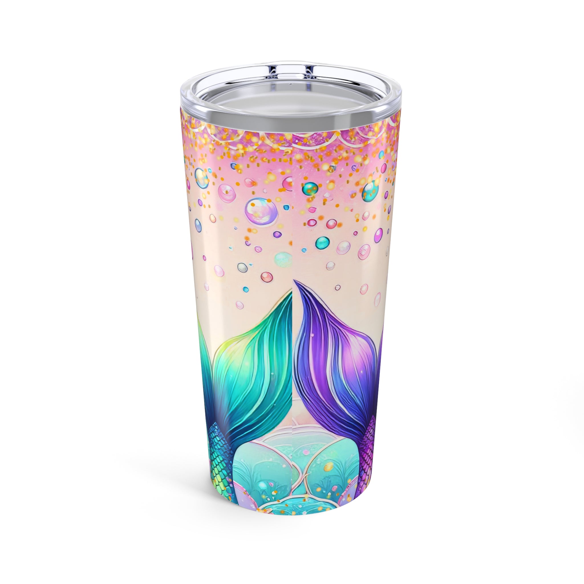 Mermaid Tail  — Colorful Underwater Bubble Stainless Travel Cup