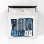 Brother Keepsake Velveteen Plush Blanket — "To My Brother" Heartfelt Message Throw