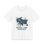 Travel Graphic Tee — "Ready For Takeoff" Plane & Luggage T-Shirt