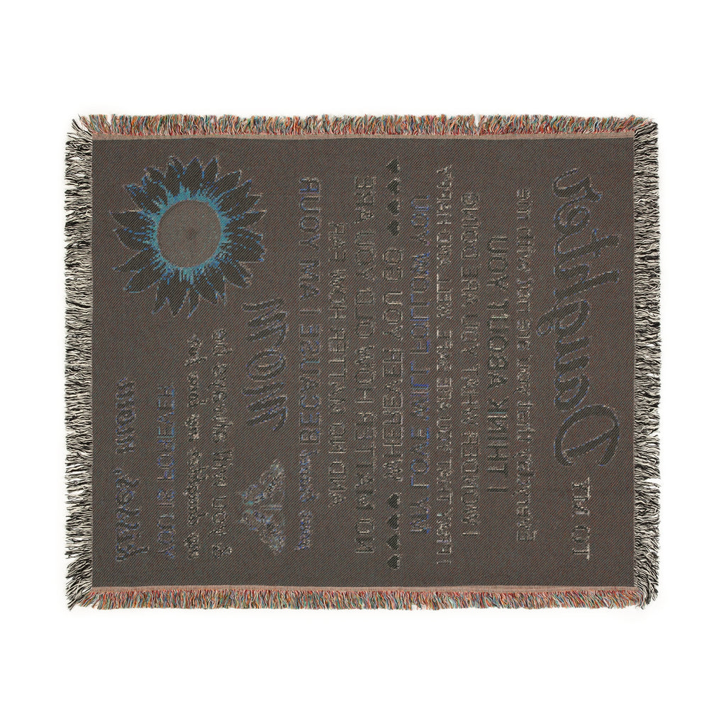 Sunflower Daughter Woven Blanket — Heartfelt Message Throw for Mom to Daughter, Gift for Birthday & Mother’s Day