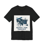 Travel Graphic Tee — "Ready For Takeoff" Plane & Luggage T-Shirt
