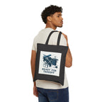 Ready for Takeoff Travel Tote Bag — Canvas Airport Luggage & Plane Graphic