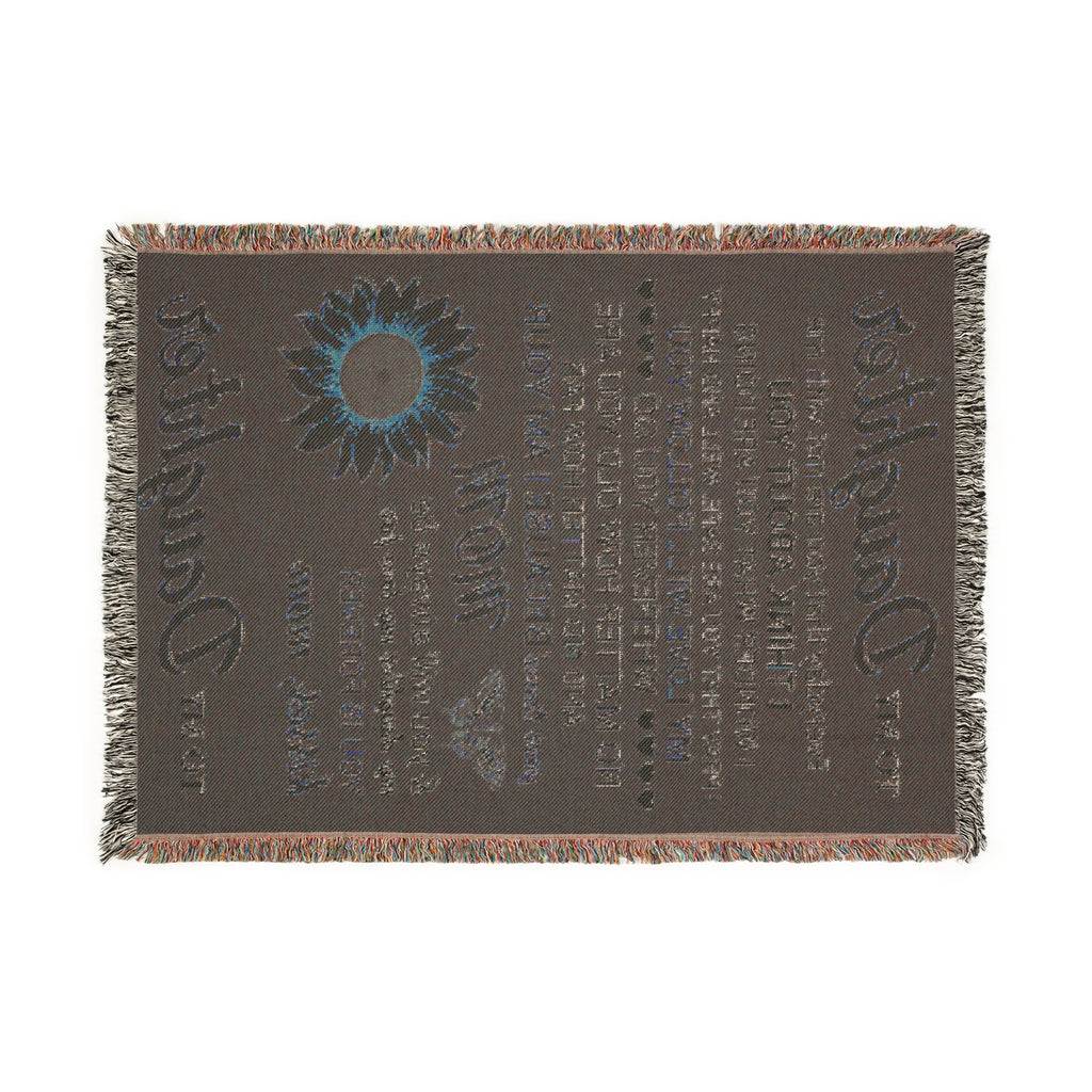 Sunflower Daughter Woven Blanket — Heartfelt Message Throw for Mom to Daughter, Gift for Birthday & Mother’s Day
