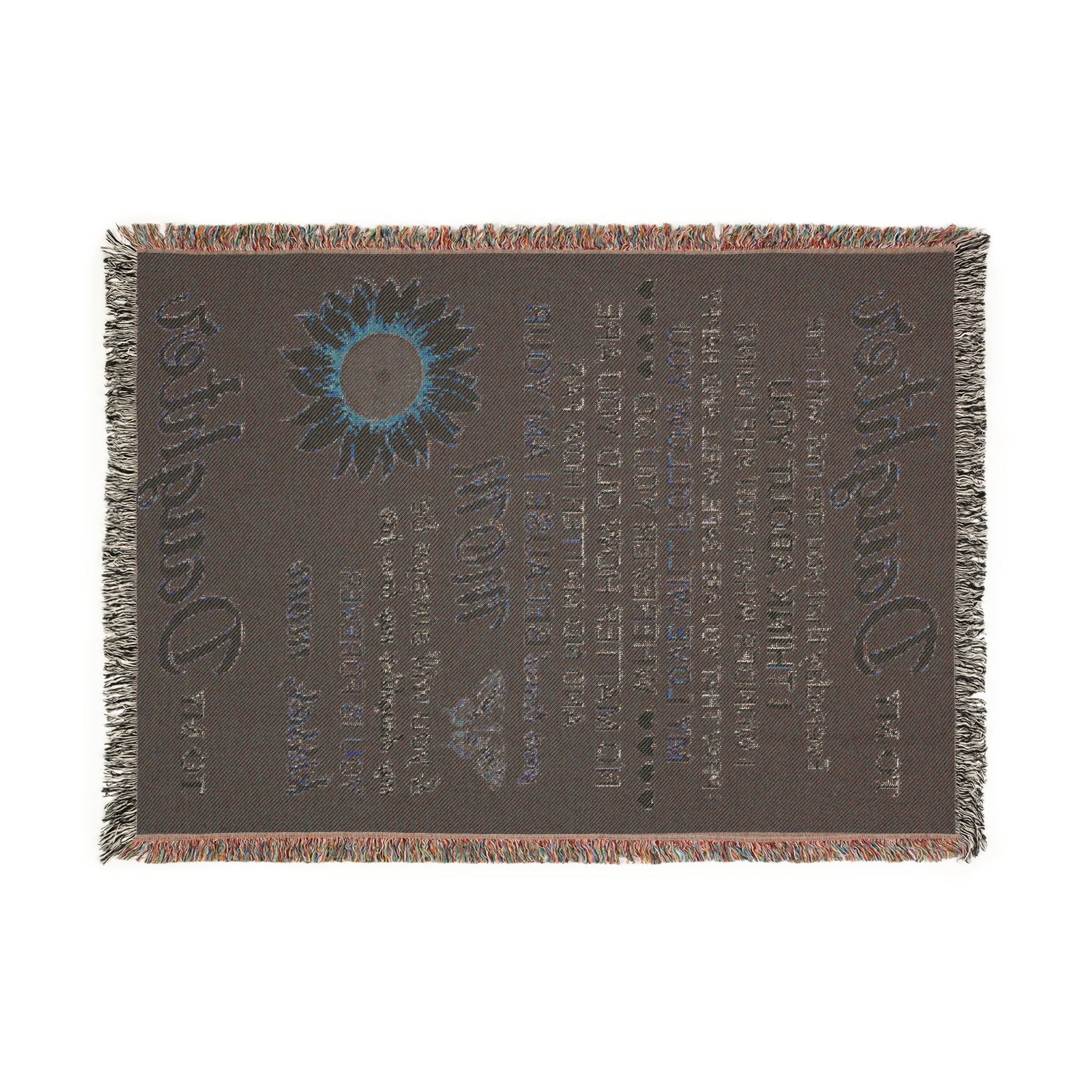 Sunflower Daughter Woven Blanket — Heartfelt Message Throw for Mom to Daughter, Gift for Birthday & Mother’s Day