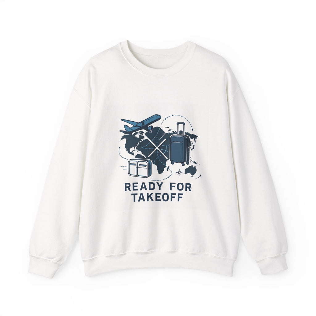 Travel Sweatshirt – "Ready for Takeoff" Crewneck for Travelers