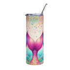 Mermaid Tail 20oz Stainless Steel Tumbler — Colorful Sparkle Ocean Drinkware