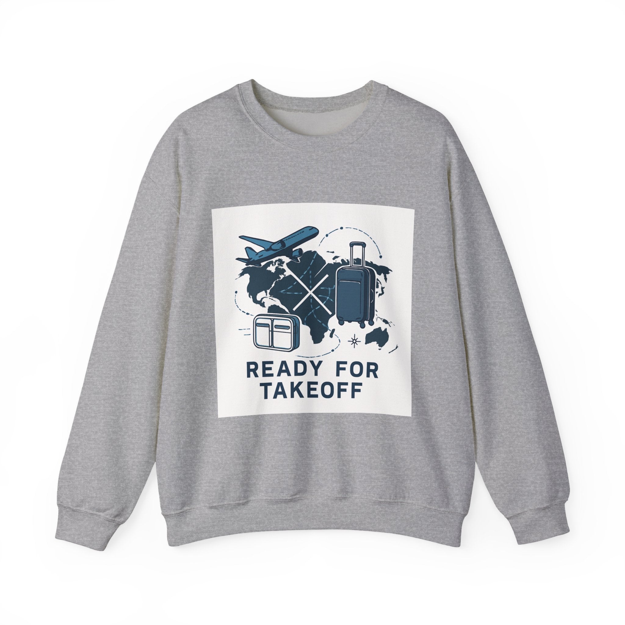 Travel Sweatshirt – "Ready for Takeoff" Crewneck for Travelers