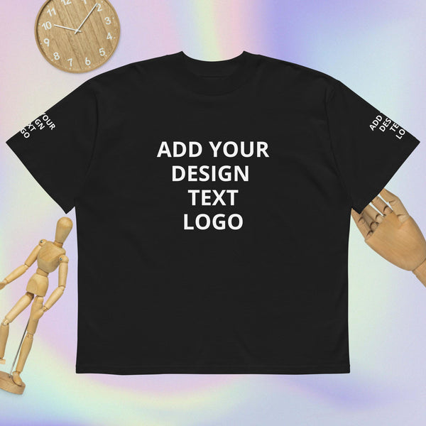 Custom Organic Oversized High-Neck T-Shirt — Designed by You, Made the Khameleonique Way